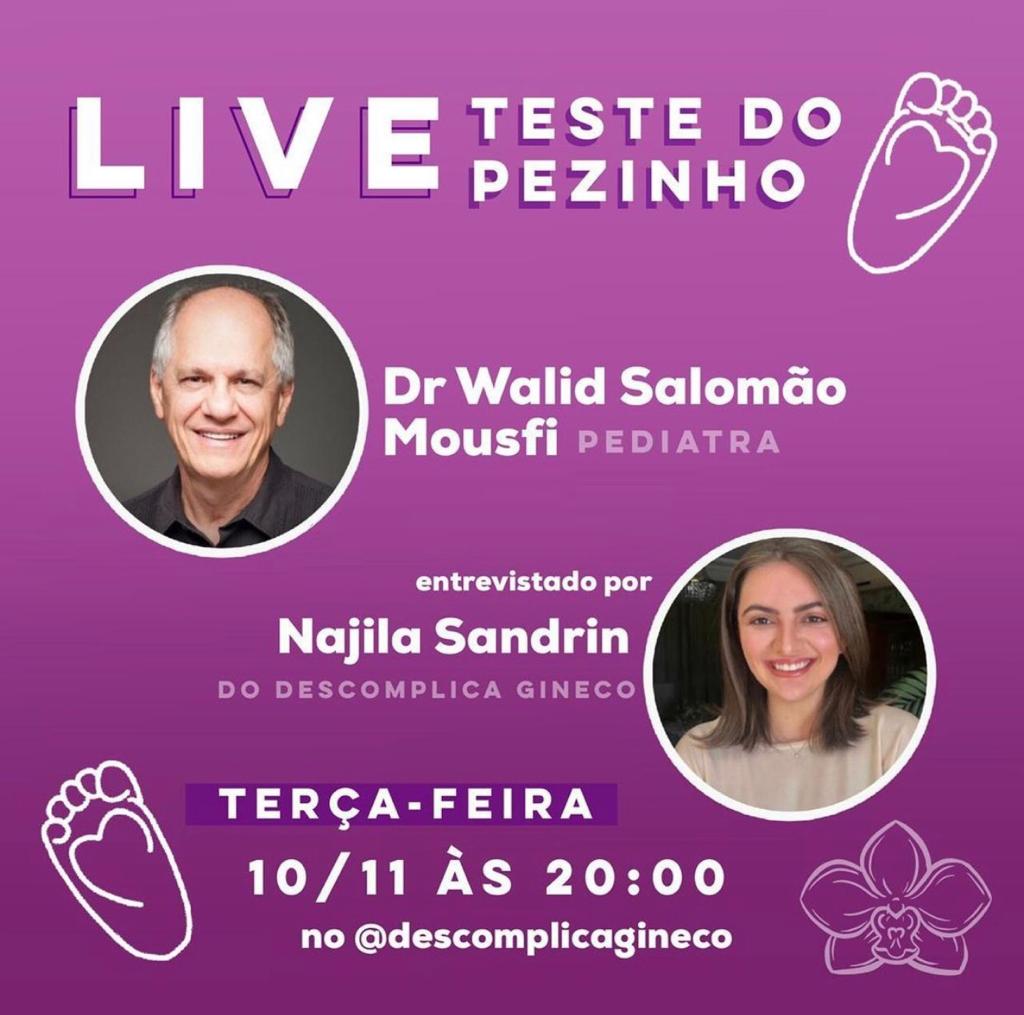 Live Teste do Pezinho